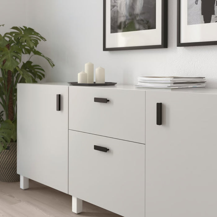 IKEA HACKÅS Handle, anthracite, 100 mm (3 15/16 ")