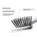 Gray dual-use comb cleaning brush with claw and dense PP bristles; durable, ergonomic tool for removing hair, grease, and dandruff from combs – 1600004667634, 13645135