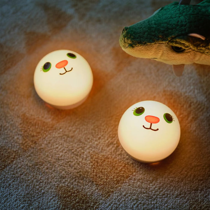 IKEA LED Night Light & Battery Bundle - Rabbit & Cat with Rechargeable Batteries