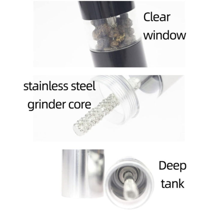 Digital Shoppy Black Spice Grinder – Pressure Salt & Pepper Mill