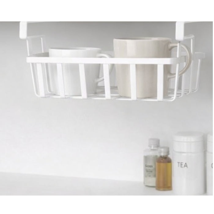 IKEA Coffee Station Set: Space-Saving Under-Shelf Basket with Modern VÄRDERA Cup and Rustic DINERA Stoneware Mug