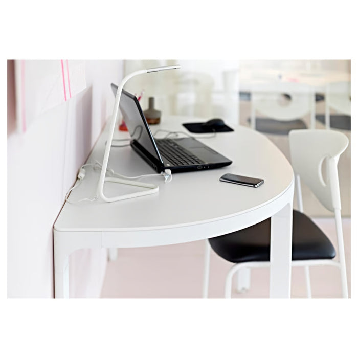 IKEA HÅRTE LED work lamp, white/silver-colour