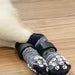 Black dog ankle socks (small size) with detachable button and magic tape for a secure fit. Super soft fabric and anti-slip paw-print grip pads ensure stability and indoor pet comfort.-
160000554185212393443