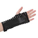 Digital Shoppy black wrist brace worn on hand extending to forearm with open design leaving fingers free