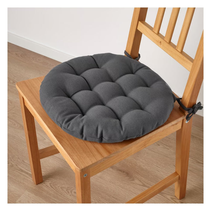 Ikea VIPPÄRT Chair Pad Dark Grey 38 cm with AROMATISK Hand Towel, Green, 40x 70cm