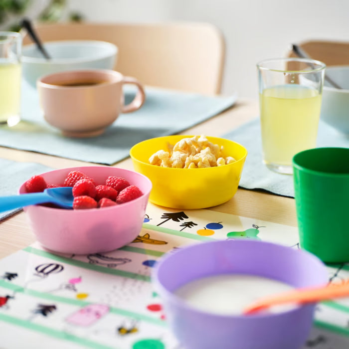 IKEA KALAS Kids Colourful Dinnerware Set — BPA-Free, 36 Pcs | Plates, Bowls, Tumblers & Flatware