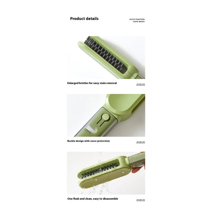 Digital Shoppy Multifunctional Hand Guard Cutter Cleaning Brush Kitchen Gadgets Green