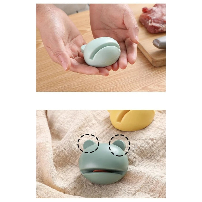 Digital Shoppy Cartoon Knife Sharpener – Sky Blue Whetstone Tool for Kitchen Knives & Scissors