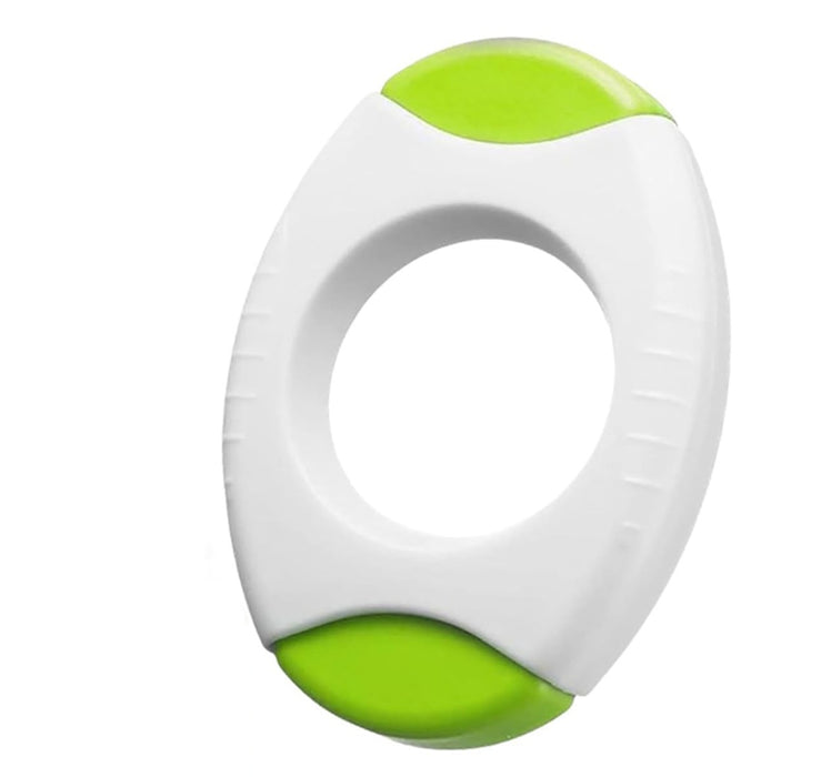 Stainless steel egg topper for perfectly cutting boiled eggs, ideal for sushi, ramen, and salads.