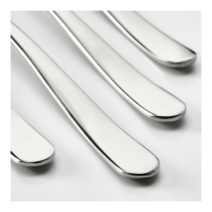 IKEA MARTORP Stainless Steel Spoon 19 cm, 4 Pack with Floral Paper Napkins, 100 Pack