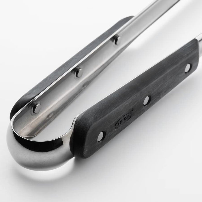 IKEA VARDAGEN Bowl,15 cm  with Plate, 26 cm, dark grey & Cooking tweezers