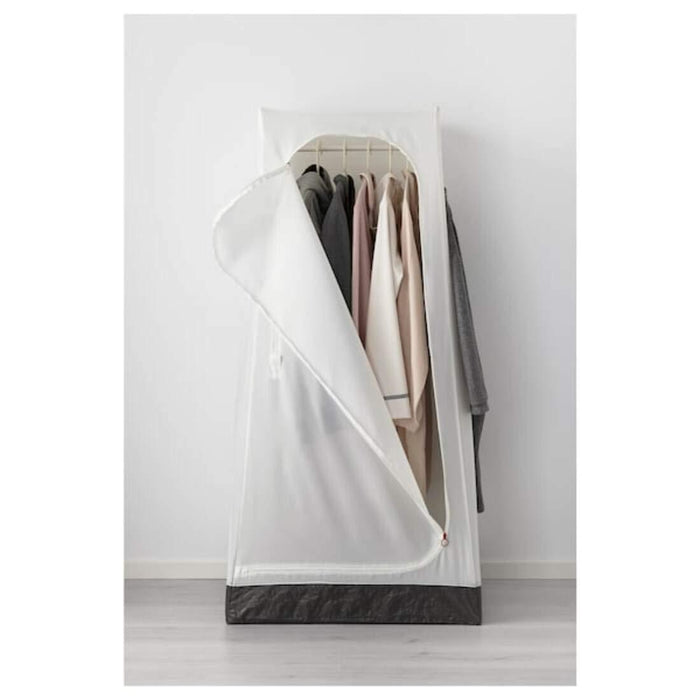 IKEA VUKU Wardrobe, white, 74*51*149 cm  with  Hanger, white/grey ( 5 pack )