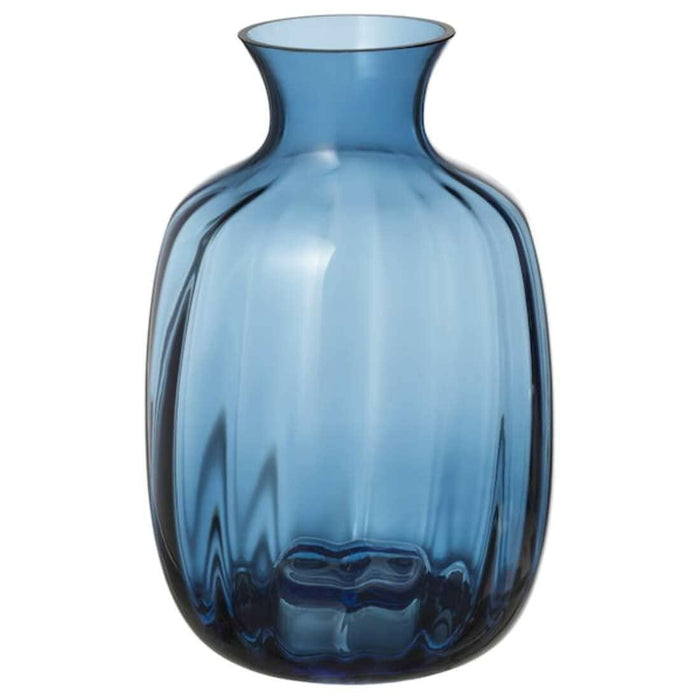 IKEA TONSÄTTA Vase, blue, 21 cm with Artificial spray, in/outdoor/beige, 65 cm (25 ½ ")