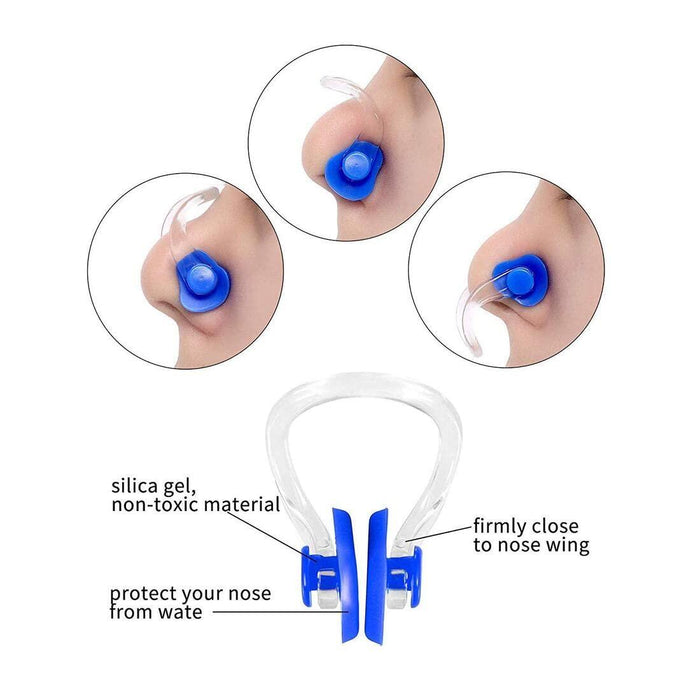 Digital Shoppy Baby Care Ear Nose Navel Cleaning Tweezers Safety Forceps Plastic Cleaner Clip (WHITE) withSilicone Swimming Nose Clip with Ear Plugs Set for Swimming or Other Watersports