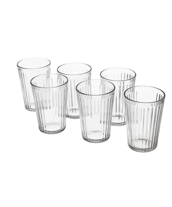 IKEA VARDAGEN Glass, clear glass, 31 cl with Drinking straws/clean brush set of 5, mixed colours and Paper napkin, white, 16x32 cm