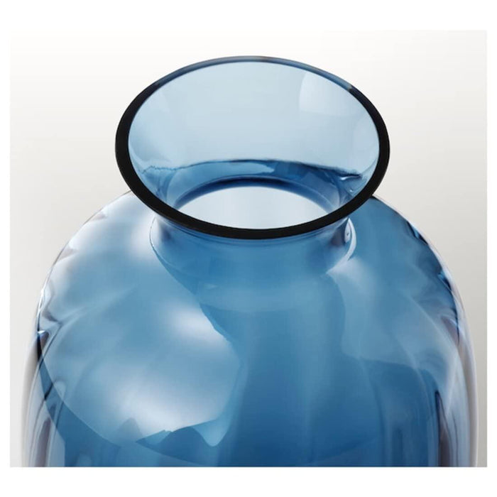 IKEA TONSÄTTA Vase, blue, 21 cm with Artificial spray, in/outdoor/beige, 65 cm (25 ½ ")