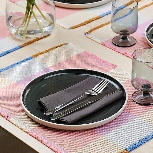 IKEA STRANDFLOKA Place mat, Pattern/multicolour, 45x35 cm (17 ¾x13 ¾ ")