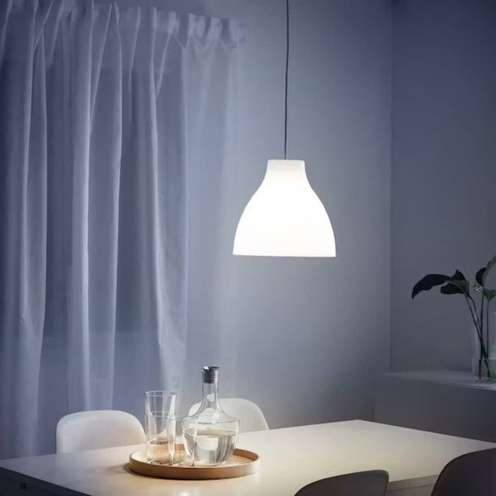 IKEA MELODI Pendant lamp, white, 28 cm (11 ") with LED bulb E27 825 lumen