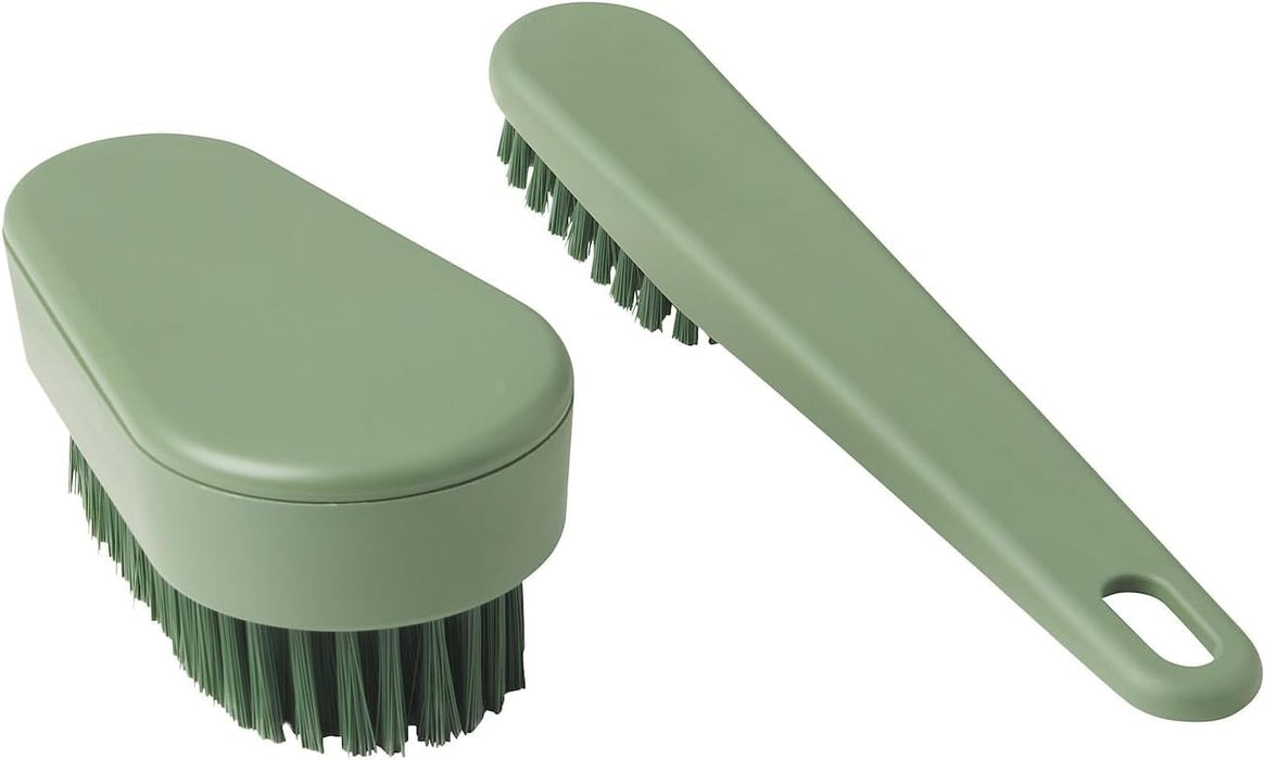IKEA PEPPRIG Scrubbing brush, set of 2, green