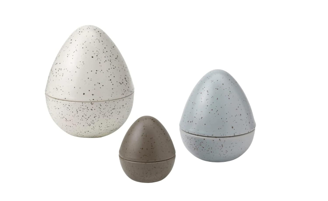 IKEA Decoration set of 3, egg brown/grey/white with  Decoration set of 2, ceramic