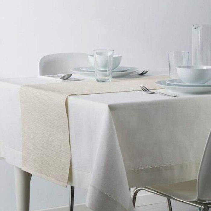 IKEA MÄRIT Table runner ( 1 unit ) and place mat 45x35 ( 2 pack ) with Paper napkin, patterned/flower, 16x32 cm(100 pack)