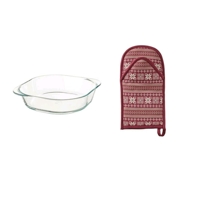 IKEA Double Oven Glove 34 x 19 cms & Oven dish, 24.5 * 24.5 * 6 cm