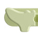 Light green ceramic bowl with a unique design on a white background