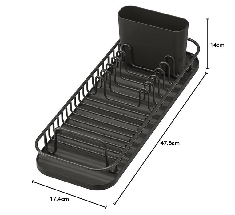 IKEA Multifunctional dish rack, anthracite With Dish-washing brush, pink