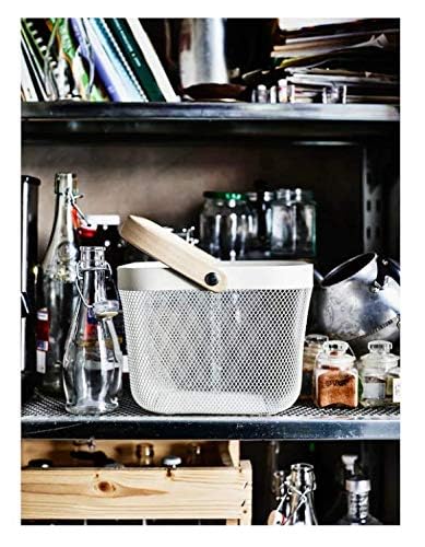 IKEA RISATORP Basket, white, 27x42x23 cm with Basket, white, 25x26x18 cm