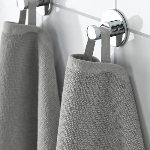IKEA LUDDVIAL Bath towel, grey, 55x120 cm (22x47 ")