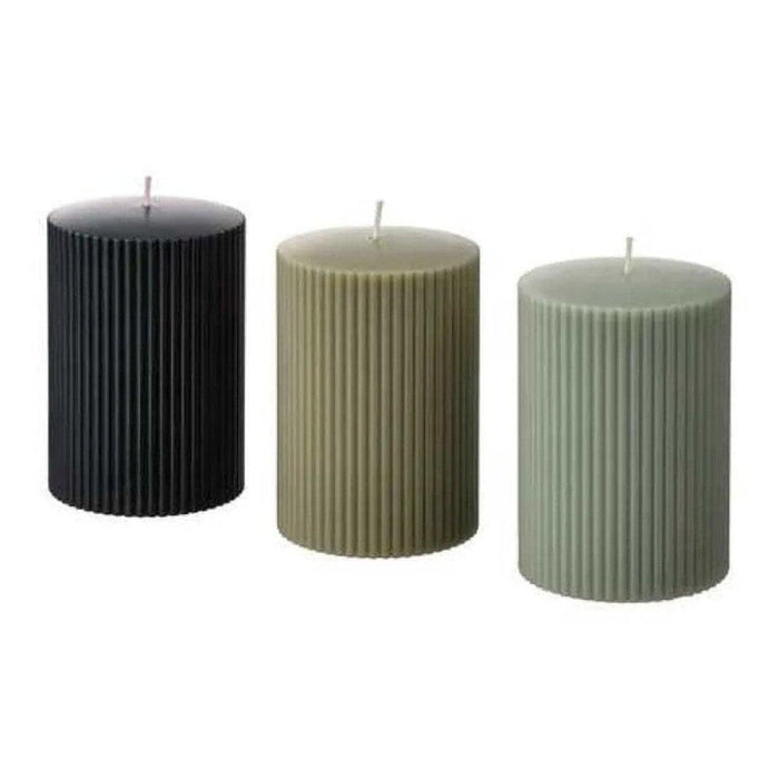 IKEA Scented Block Candle 30HRS with Candle dish, clear glass, 11 cm