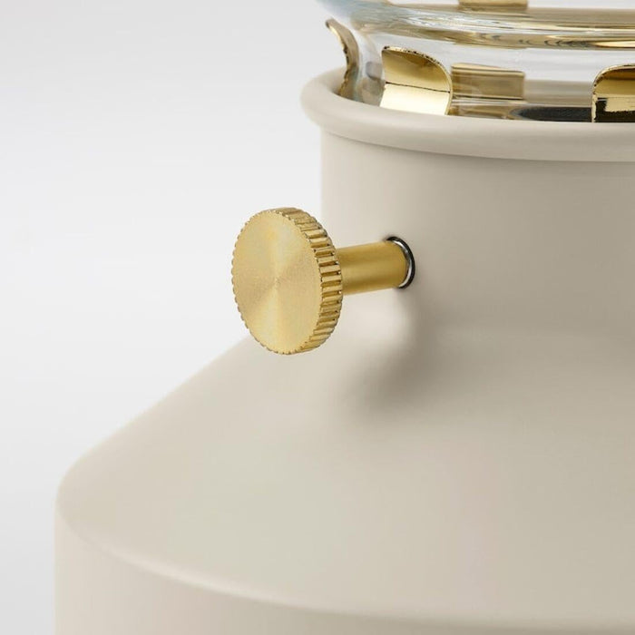 IKEA Bedside Set – Table Lamp 25 cm, Black Bedside Table 37x28 cm & Blue Alarm Clock, 7x6 cm