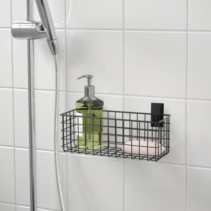 IKEA BLECKSJÖN Wall basket, black, 31x12x12 cm (12 ¼x4 ¾x4 ¾ ")