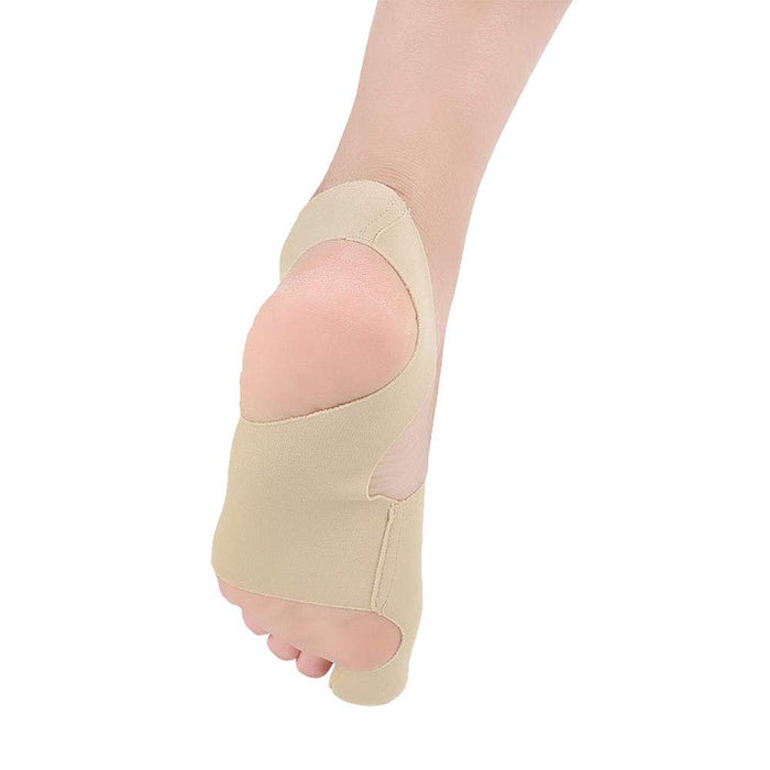 Digital Shoppy Big Foot Toe Valgus Bandage – Elastic beige fabric stretched by hand showing flexibility and comfort