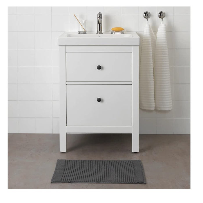 IKEA STOPP Anti-slip underlay, 67.5x200 cm with Bath mat, dark grey, 40x60 cm