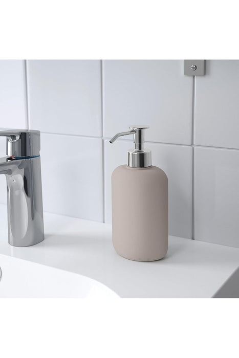 IKEA BLÅSJÖN Shower mat, grey, 50x50 cm with Soap dispenser, beige