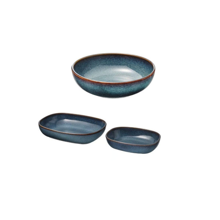 IKEA GLADELIG Oven dish, set of 2, blue