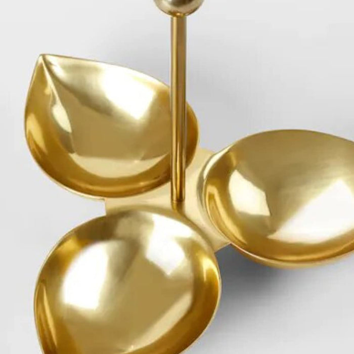 IKEA AROMATISK Candlestick/candle holder, brass-colour, 20 cm (8 ") with Serving stand, gold-colour