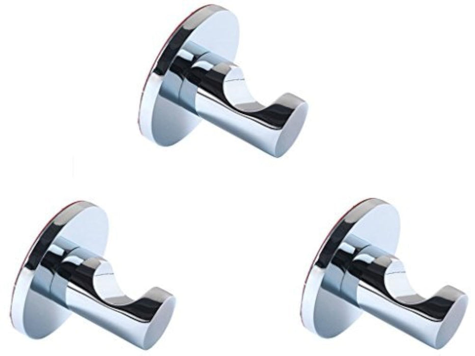 IKEA ÅBYÅN Body Puff Set of 3 with Self-Adhesive Hook – Orange/Green/White, Chrome-Plated Hook