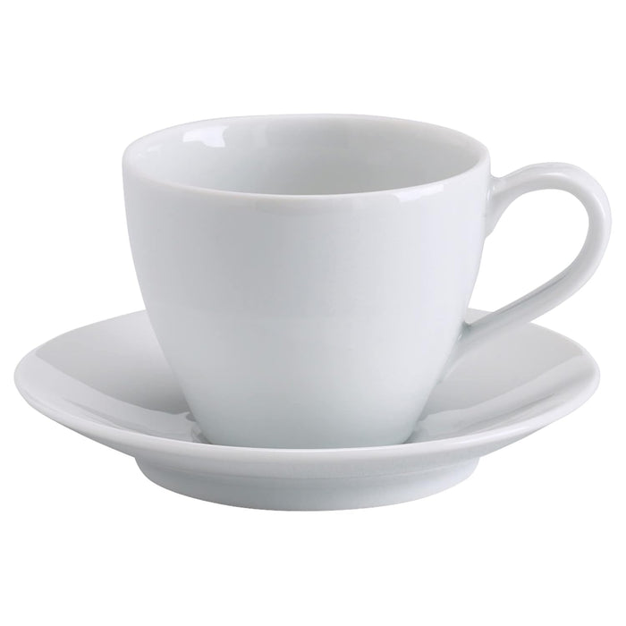 IKEA Tray, black/grey, 28x20 cm with 100 pack of napkin, white & Coffee cup and saucer, white, 20 cl