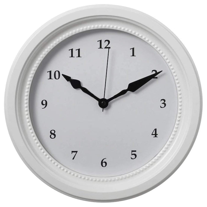 IKEA SÖNDRUM/DEKAD Wall clock, white with Alarm Clock (White)