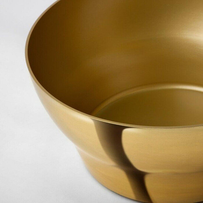 IKEA AROMATISK Candlestick/candle holder, brass-colour, 20 cm with Serving bowl, metal brass-colour, 24x11 cm