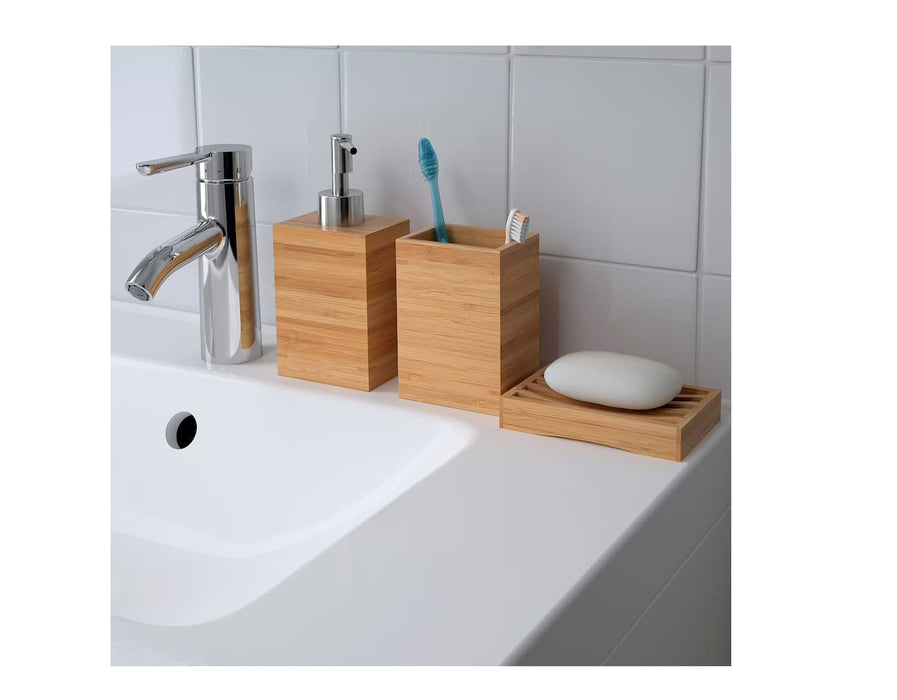 IKEA  DRAGAN Soap dispenser with Soap dish, bamboo