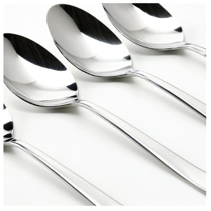IKEA MARTORP Stainless Steel Spoon 19 cm, 4 Pack with Floral Paper Napkins, 100 Pack
