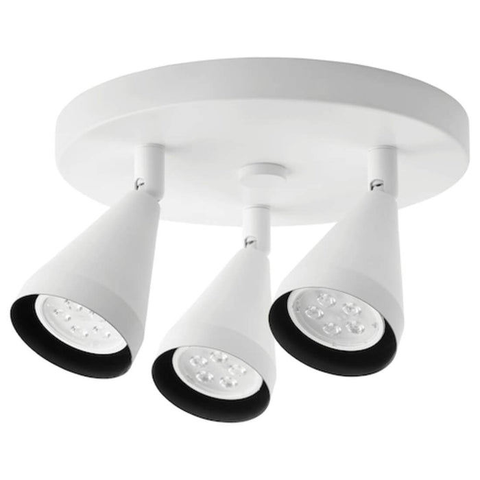 IKEA STRATOSFÄR Ceiling spotlight with 3 spots, white/chrome-plated with Ceiling 3 spotlight