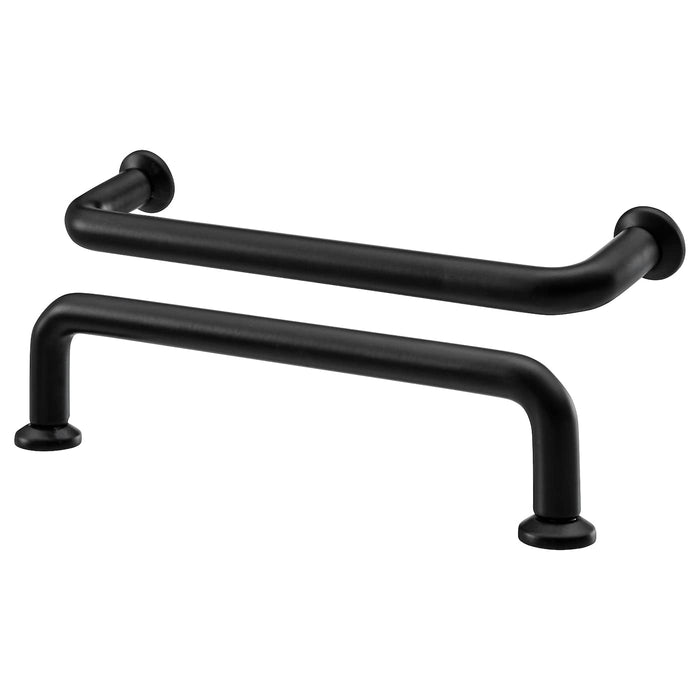 IKEA BAGGANÄS Knob, black, 13 mm (1/2 ") with Knob, black, 20 mm (13/16 ")  and  Handle, black, 143 mm (5 5/8 ")