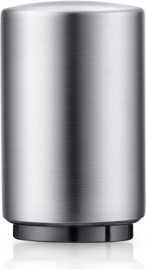 Metallic cylindrical object on a white background