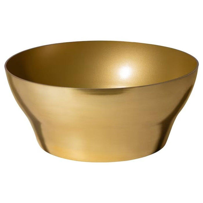 IKEA AROMATISK Candlestick/candle holder, brass-colour, 20 cm with Serving bowl, metal brass-colour, 24x11 cm