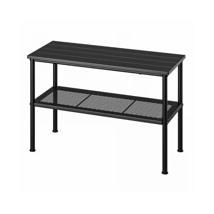 Ikea NIPÅSEN Bench with Shoe Storage and BAGGMUCK Mat, Black and Grey, 79x52cm, Indoor & Outdoor Hallway Organiser