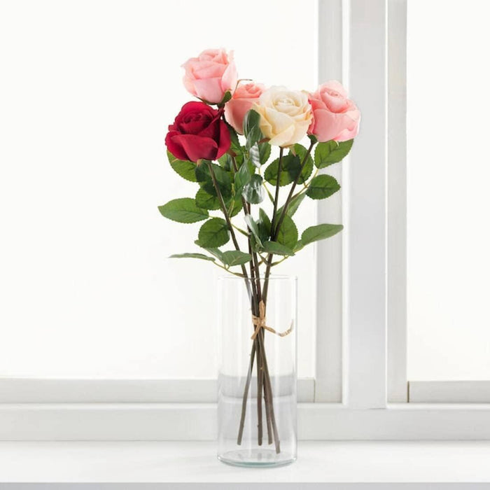 IKEA SMYCKA Artificial flower, rose/red, 75 cm with IKEA SMYCKA Artificial flower, Rose/red52 cm